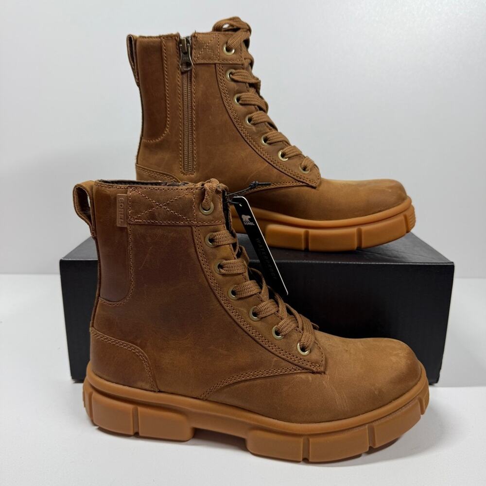 NIB • Sorel Women's Explorer Strt Lace Velvet Tan Boots Size:8